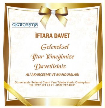 Akarçeşme Aielesinin İftar Daveti